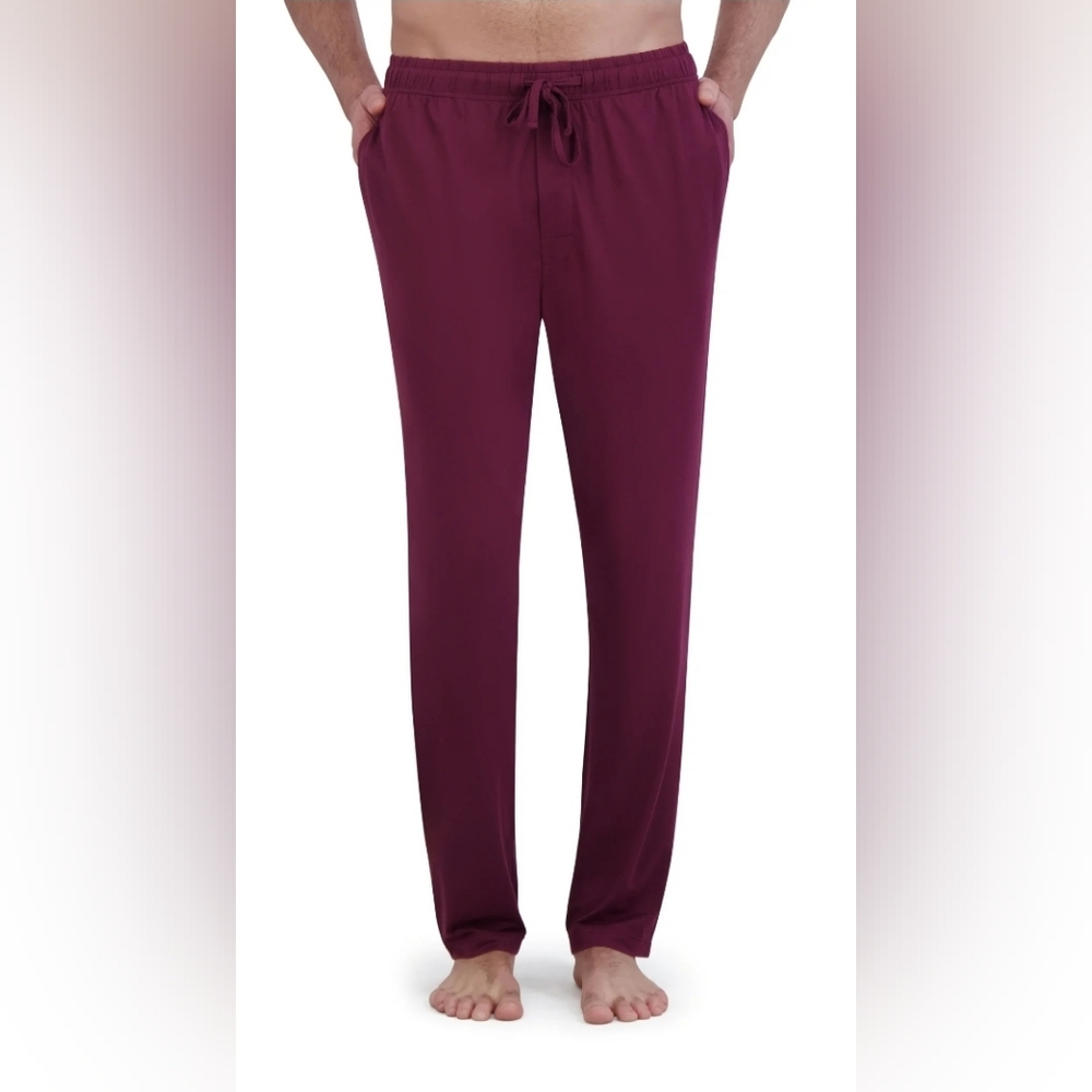 NWT Hanes Men's Luxe Knit Burgundy Pajama Sleep‎ Pants 2XL
